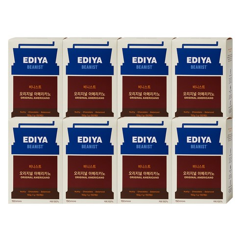 이디야 비니스트 오리지널 아메리카노 150g, 150개입, 8개