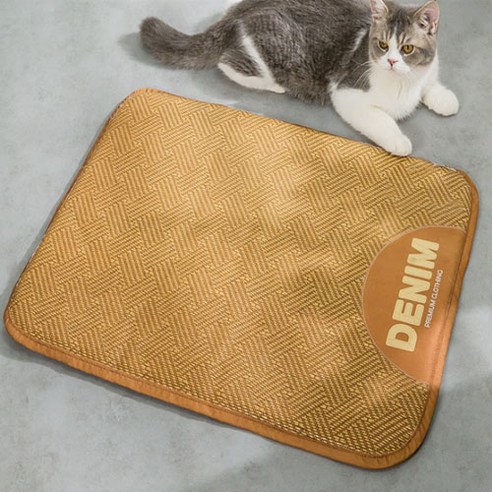 몬스펫 고양이 강아지 등나무 쿨 매트, 데님, 1개