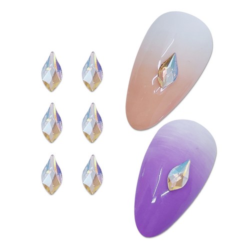스와로브스키 네일스톤 7.5mm 2205 8p, 불꽃 실크쉬머, 1개