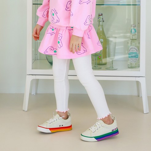 라라아망 여아용 꽃토끼 치마레깅스