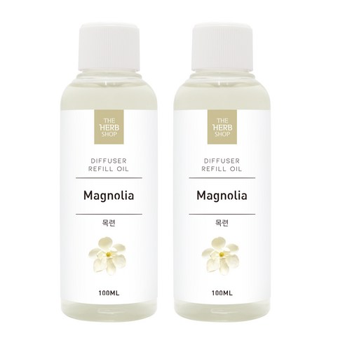 더허브샵 디퓨져 리필 오일 2p 세트, 목련, 100ml, 2개