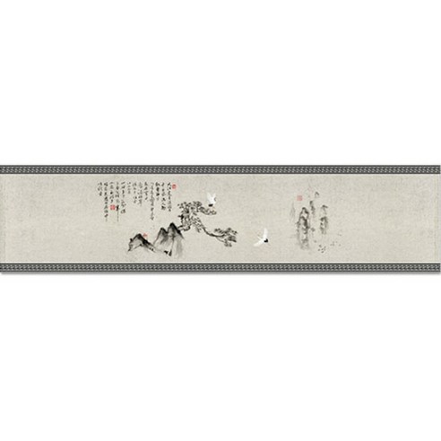 빈테리어 전통 수묵화 테이블 러너, TYPE 03, 43 x 360 cm
