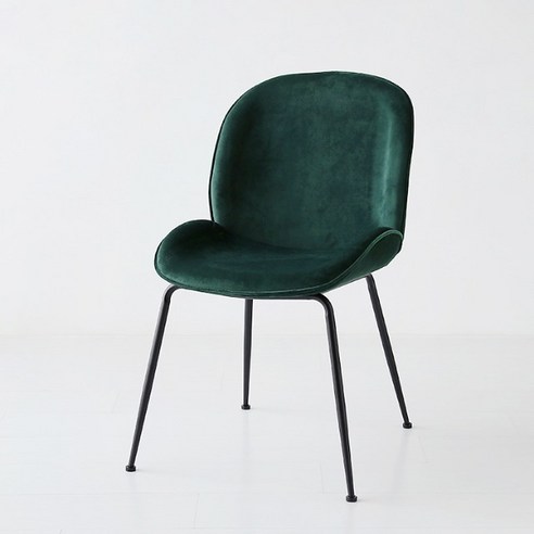 마켓비 WINGLA 벨벳의자 VI02, 다크그린, 1개