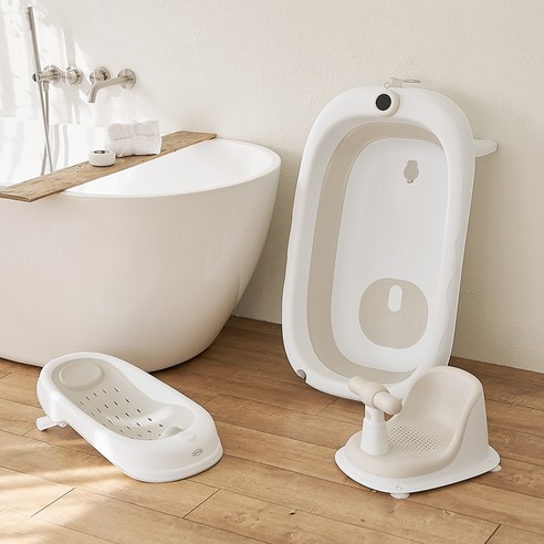 더마더 접이식 스마트 욕조: 허리 걱정 없이 안전하고 스마트한 아기 목욕!