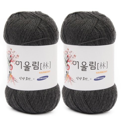 브랜드얀 어울림 뜨개실 2p, 906 진회색, 400m