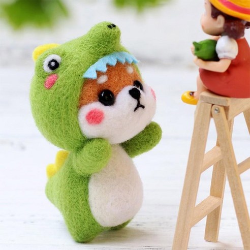 양모펠트 DIY 패키지, 1세트, 악어시바