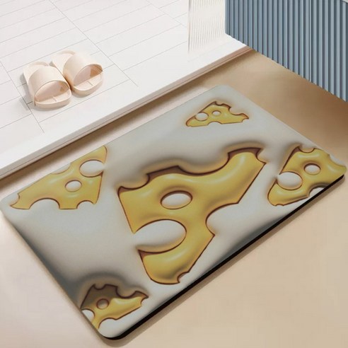 BRINCH 빨아쓰는 3D 입체 디자인 규조토 논슬립 발매트, 타입5901-10