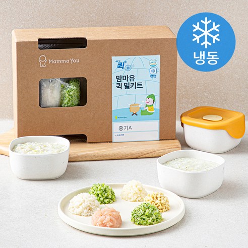 맘마유 퀵 밀키트 중기A 480g (냉동), 2세트, 혼합맛(한우/새송이/닭가슴살/브로콜리/흰살생선/생감자)