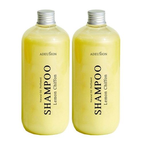 아드시온 내츄럴 오일 퍼퓸드 샴푸 레몬 치폰, 500ml, 500g, 2개