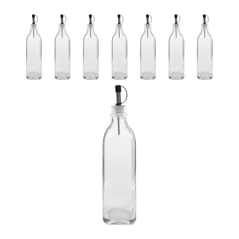 투명사각 오일병 스테인리스퓨어러, 8개, 300ml