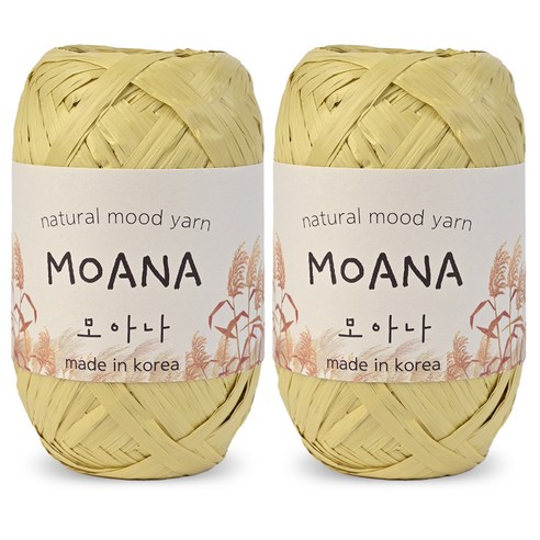 니뜨 모아나 뜨개실 40g x 2p, 107 머스터드, 1개