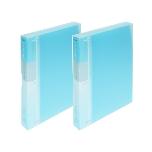 에코청운 PP 클리어 파일 A4 80매, 하늘, 2개입