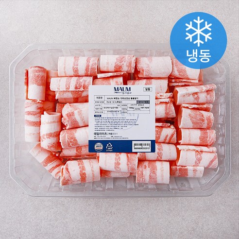 MAUM 뼈없는 대패삼겹살 돌돌말이 (냉동), 1kg, 1개