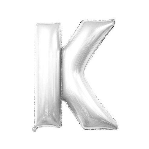 와우파티코리아 알파벳 K 풍선 소, 실버, 15개