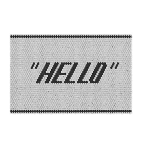 JCP 도트 워드 아트 발매트, 헬로, 1개