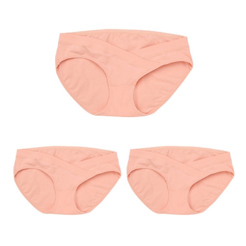 퓨어코튼 로우웨스트 브이라인 임산부 팬티 3p