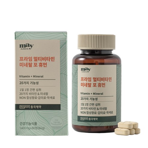 동국제약 프라임 멀티비타민 미네랄 포 휴먼 84g, 60정, 1개