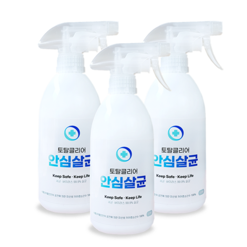 토탈클리어 안심살균 소독제 스프레이, 500ml, 3개