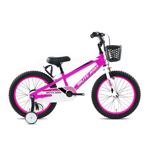 지오닉스 뮤트키즈18 보조바퀴 자전거, 핑크 + 화이트, 123cm