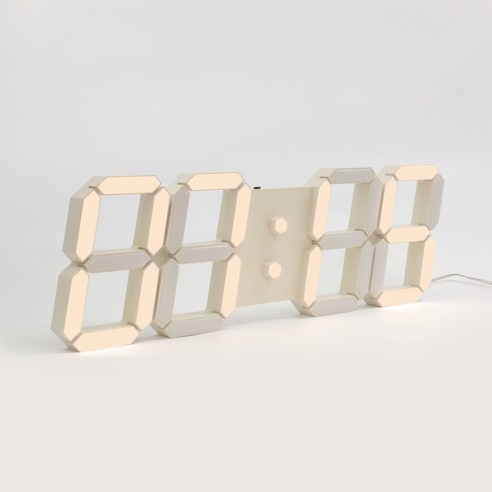로이레트니 2세대 아프리콧 크림 LED 벽시계 PLUS+ 6.6m