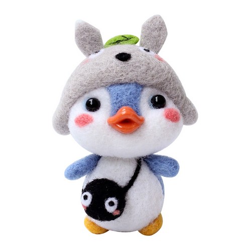 펫돌 양양이 니들펠트 인형 DIY 세트, 토토로 펭귄, 1세트