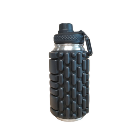 머슬엔초비 근육멸치 폼롤러 보온 보냉 물병, 블랙, 550ml