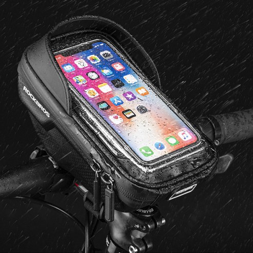 자전거 라이더와 스마트폰 사용자를 위한 락브로스 터치스크린 거치대 핸들가방 B70