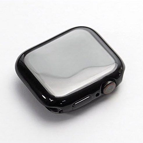 알피나케이스 애플워치 TPU 풀커버 젤리 소프트 케이스 40mm, 블랙