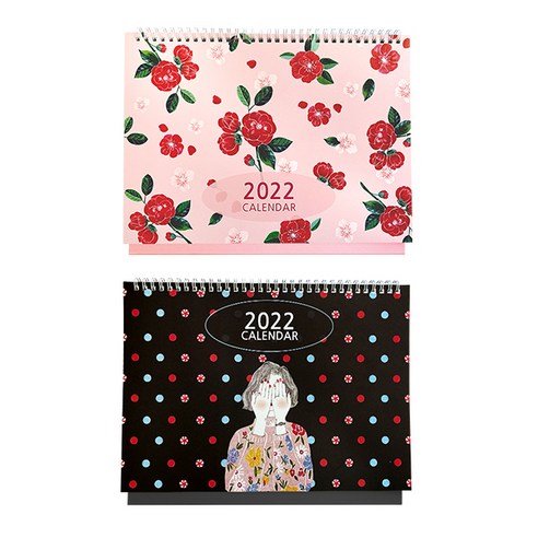 위드앨리스림 2022년 데스크 캘린더 2종 세트, 카멜리아 + 샤이걸, 1세트