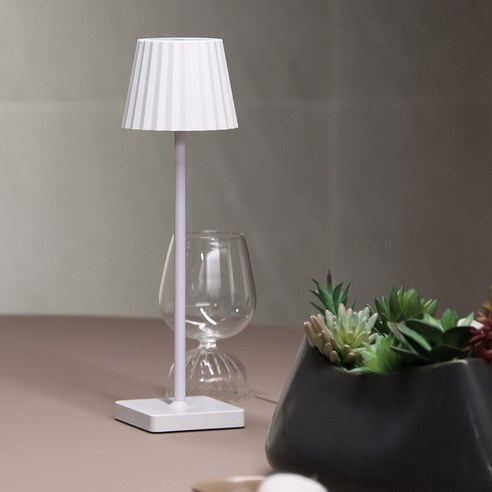 원하 LED 3W 아르보 충전식 삼색변환 스탠드, 화이트