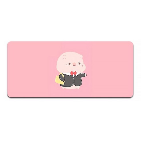 알럽컴 큐티 피그 마우스 장패드 400 x 900 x 3 mm, 핑크신사, 1개