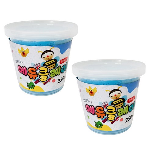 에듀클레이 유아용 클레이 2p, 연한하늘, 250g, 2개