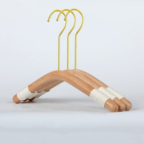 센스이따 아동용 원목 옷걸이 바지걸이 06 로프 걸이 라운드 후크 15cm P88, 골드, 5개
