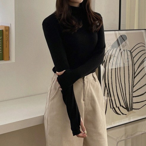 슈가펀 여성용 로이 워머 폴라티셔츠