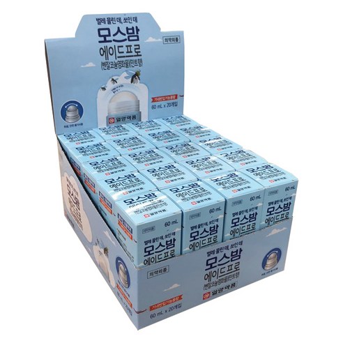 일양약품 벌레물린데 쏘인데 모스밤 에이드프로, 60ml, 20개