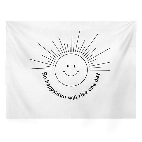 하루재 노르딕 패브릭 포스터, happy