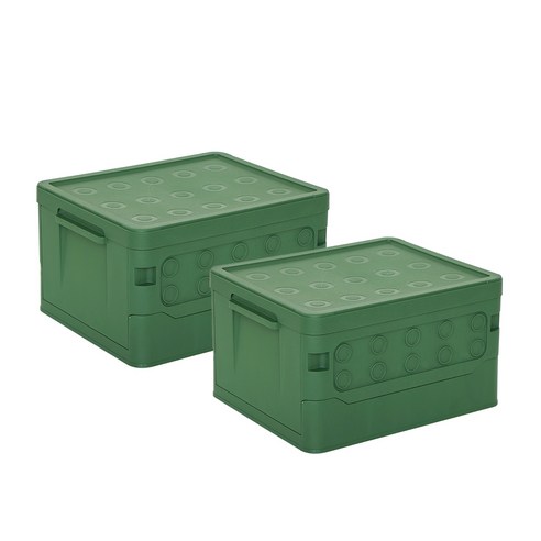 씨밀렉스 접이식 캠핑 테이블 폴딩박스 1호 16L, 그린, 2개