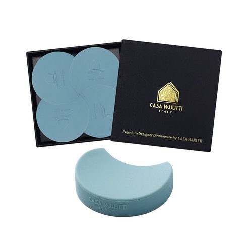 까사무띠 아모르 수저받침 4p Gift Box, 블루, 1개