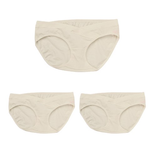 퓨어코튼 로우웨스트 브이라인 임산부 팬티 3p