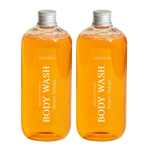 아드시온 내츄럴 오일 퍼퓸드 바디워시 허니 오렌지, 500ml, 2개