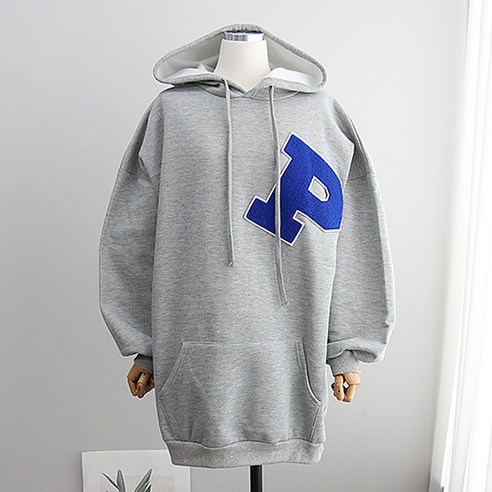 이얀 P 기모 박스 임산부 후드티