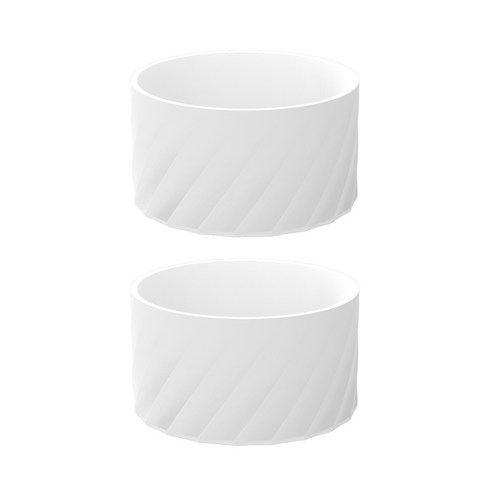 생활과주방 스탠리 호환 사이즈조절밴딩 실리콘 텀블러 커버 7.5cm, 2개, 화이트