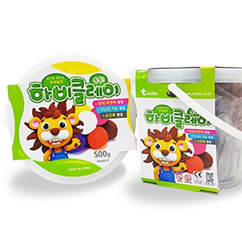 토단교재 하비클레이 2p, 갈색, 500g, 2개