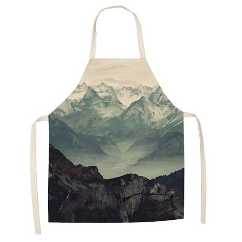 에이홉 풍경 일러스트 앞치마 68 x 55 cm, IT-37, 1개