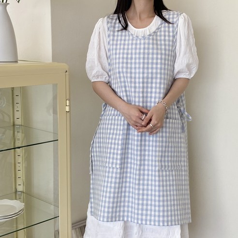 집순이력 MAX 레벨업! 💙 귀여움 + 실용성 다 잡은 마법의 앞치마 미소쌤앞치마