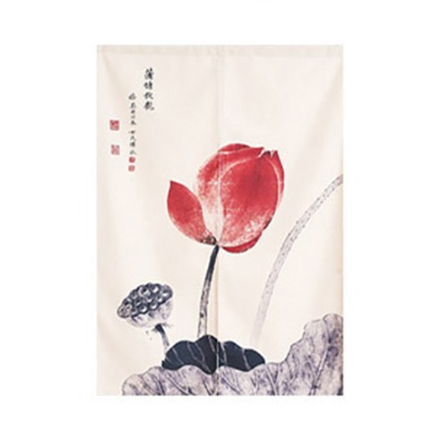 에이홉 봉포함 연꽃과잉어 파티션 커튼 양문형, Type 11