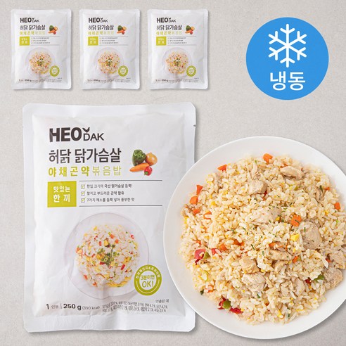 허닭 닭가슴살 야채 곤약 볶음밥 1인분 (냉동), 250g, 12팩