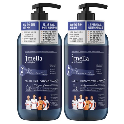 제이멜라 인 잉글랜드 실버 마운틴 남성용 탈모샴푸, 2개, 1000ml