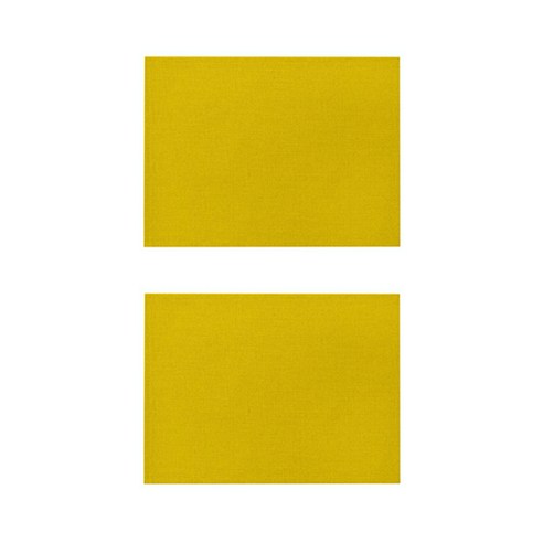 베이직 컬러 방수 린넨 미끄럼방지 플레이스 매트 2P, 026, 42 x 32 cm
