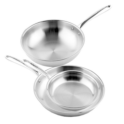 한일스텐 더 쉐프 통3중 후라이팬 2종 + 궁중팬 세트 인덕션 IH, 후라이팬 20cm + 28cm + 궁중팬 26cm